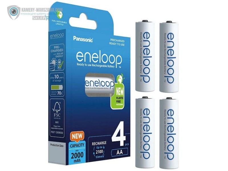 Akumulatorki AA / R6 Panasonic Eneloop 2000mAh BK-3MCDE/4BE (blister 4 szt.)