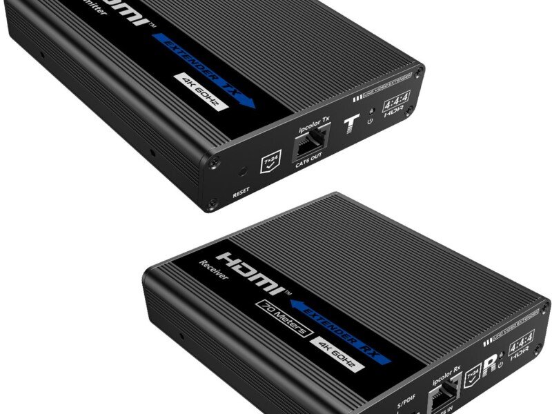 Konwerter HDMI na LAN KASKADA 4K Spacetronik IP SPH-676C - zestaw