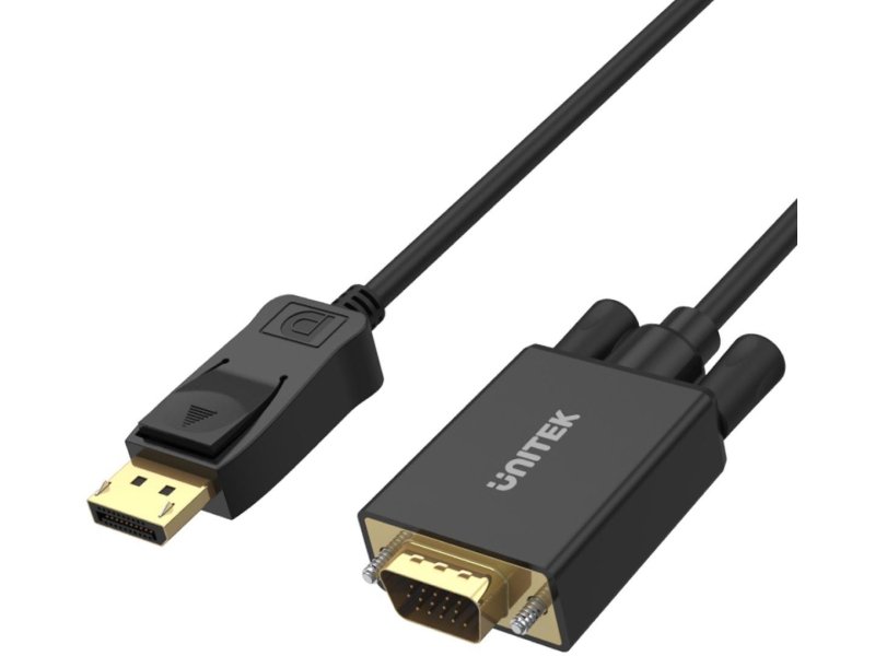 Adapter Unitek DisplayPort na VGA, kabel 1,8m