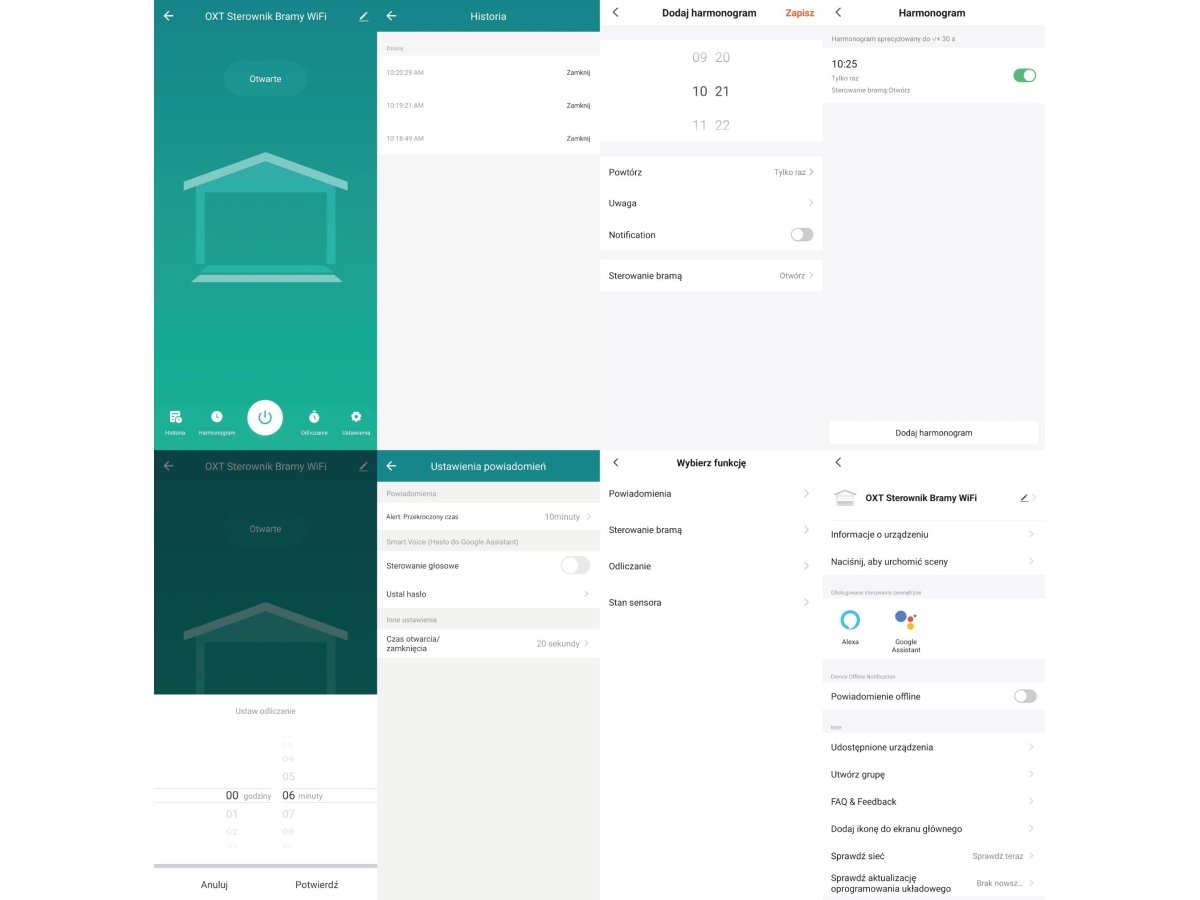 Moduł OXT do bramy garażu Wi-Fi Tuya (T210GL) bez sensora
