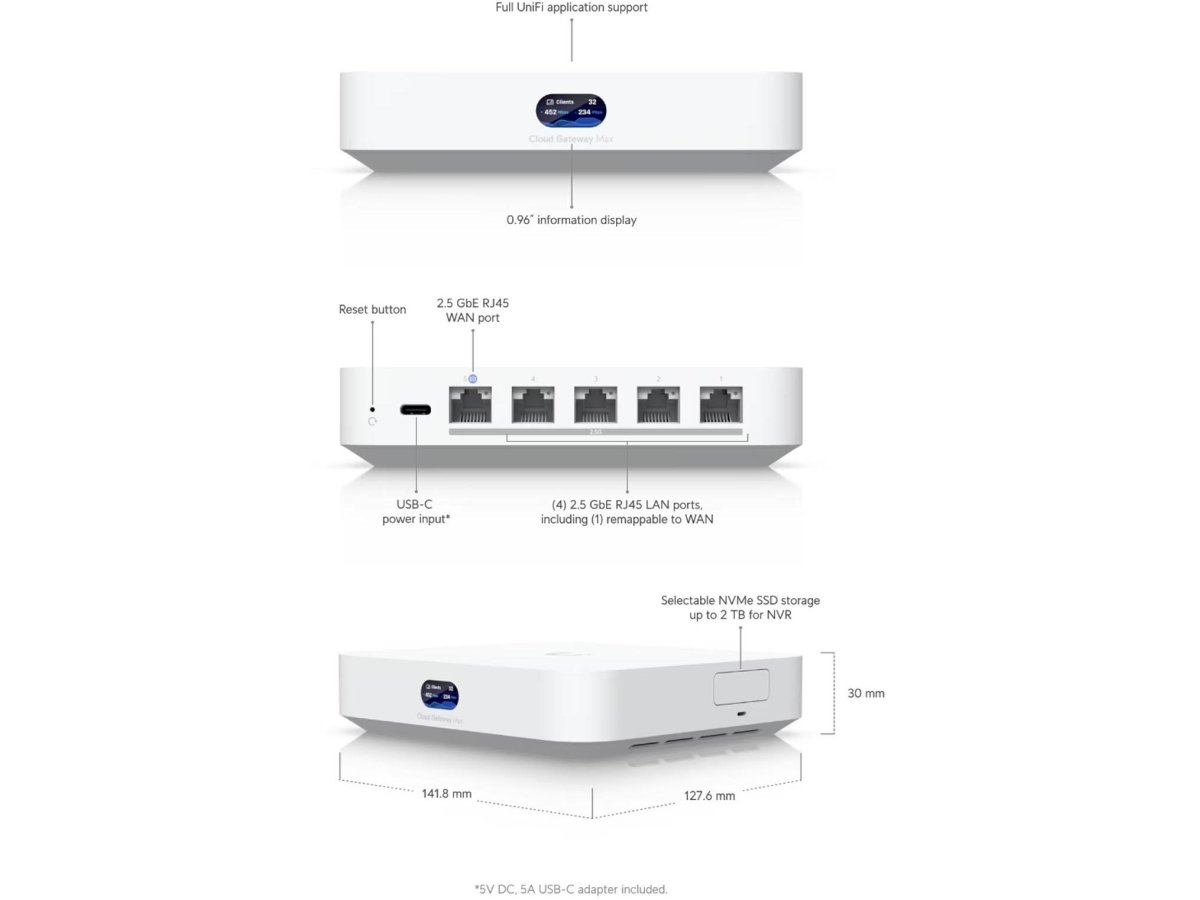UBIQUITI UNIFI CLOUD GATEWAY MAX (UCG-MAX)