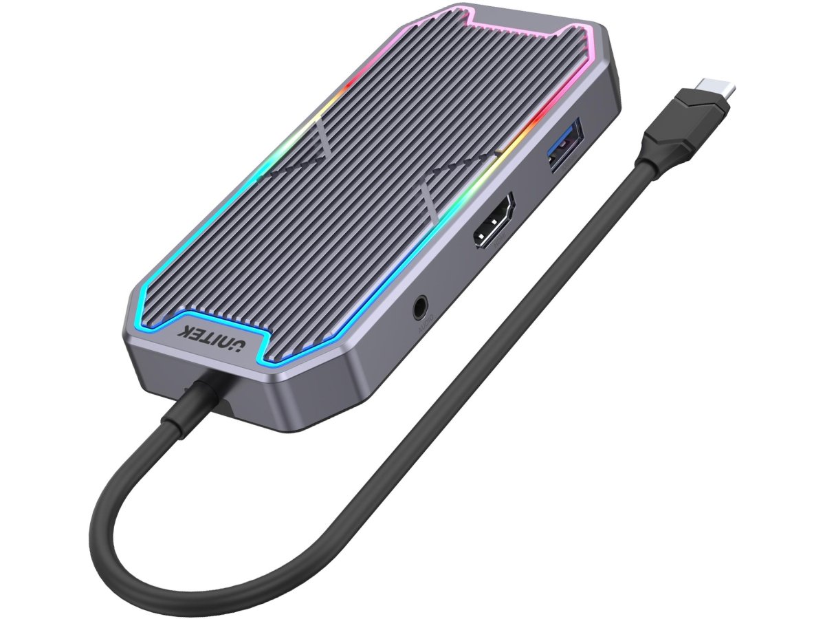 Unitek Hub USB-C HDMI RJ45 3,5mm audio 100W 10Gbps D1029A