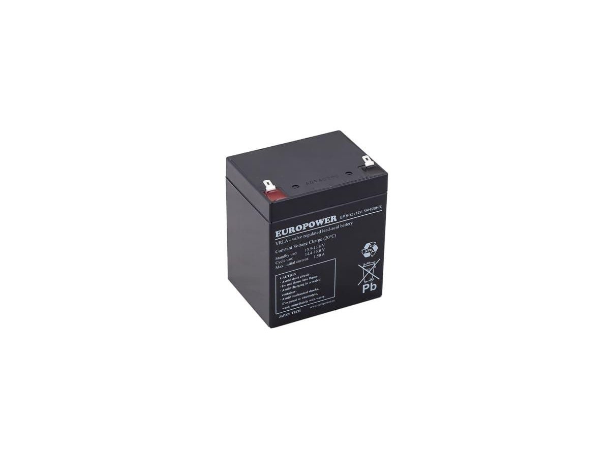 Akumulator AGM EUROPOWER serii EP 12V 5Ah T1 (Żywotność 6-9 lat)