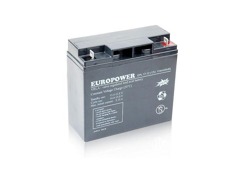 Akumulator AGM EUROPOWER serii EPL 12V 17Ah (Żywotność 15 lat)