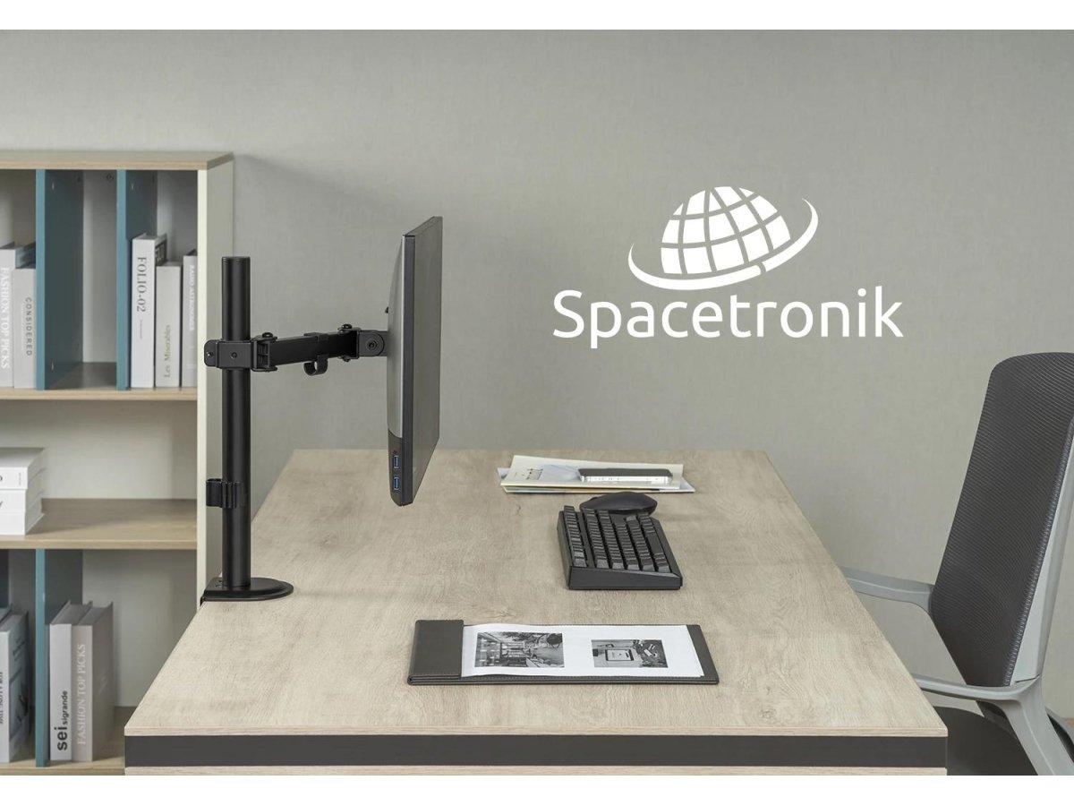 Uchwyt biurkowy przegubowy na 1 monitor Spacetronik SPA-111