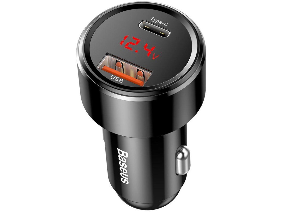 ŁADOWARKA SAMOCHODOWA Baseus Magic CCMLC20C-01 45W 6A 1x USB-A 1x USB-C QC 3.0