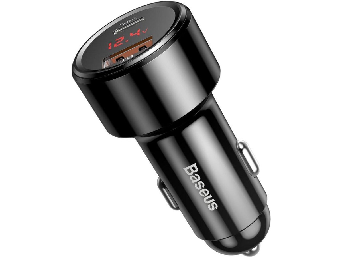 ŁADOWARKA SAMOCHODOWA Baseus Magic CCMLC20C-01 45W 6A 1x USB-A 1x USB-C QC 3.0