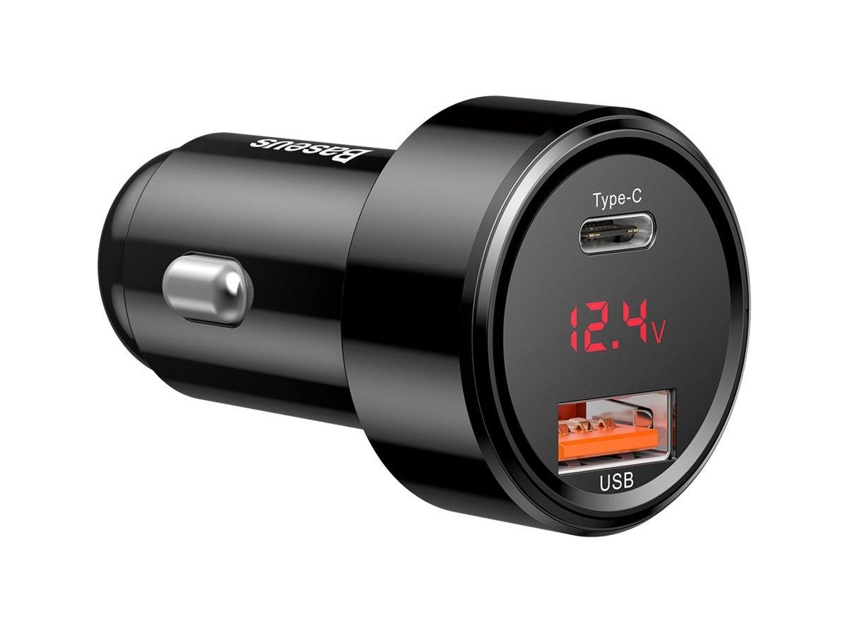 ŁADOWARKA SAMOCHODOWA Baseus Magic CCMLC20C-01 45W 6A 1x USB-A 1x USB-C QC 3.0