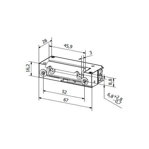 Elektrozaczep HARTTE XS12R seria XS 12V DC rewersyjny