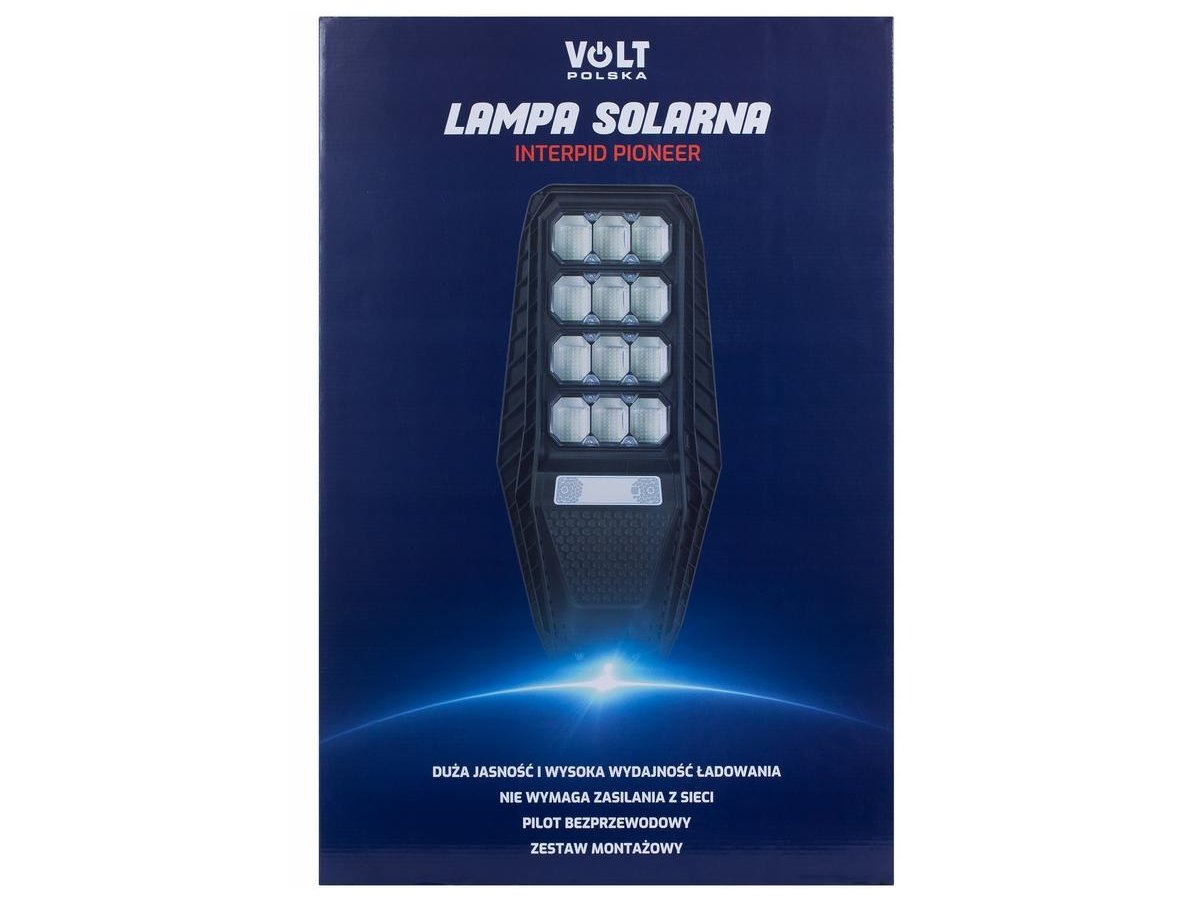 Lampa solarna VOLT POLSKA PIONEER 240 + panel 18W + 18.000mAh + pilot