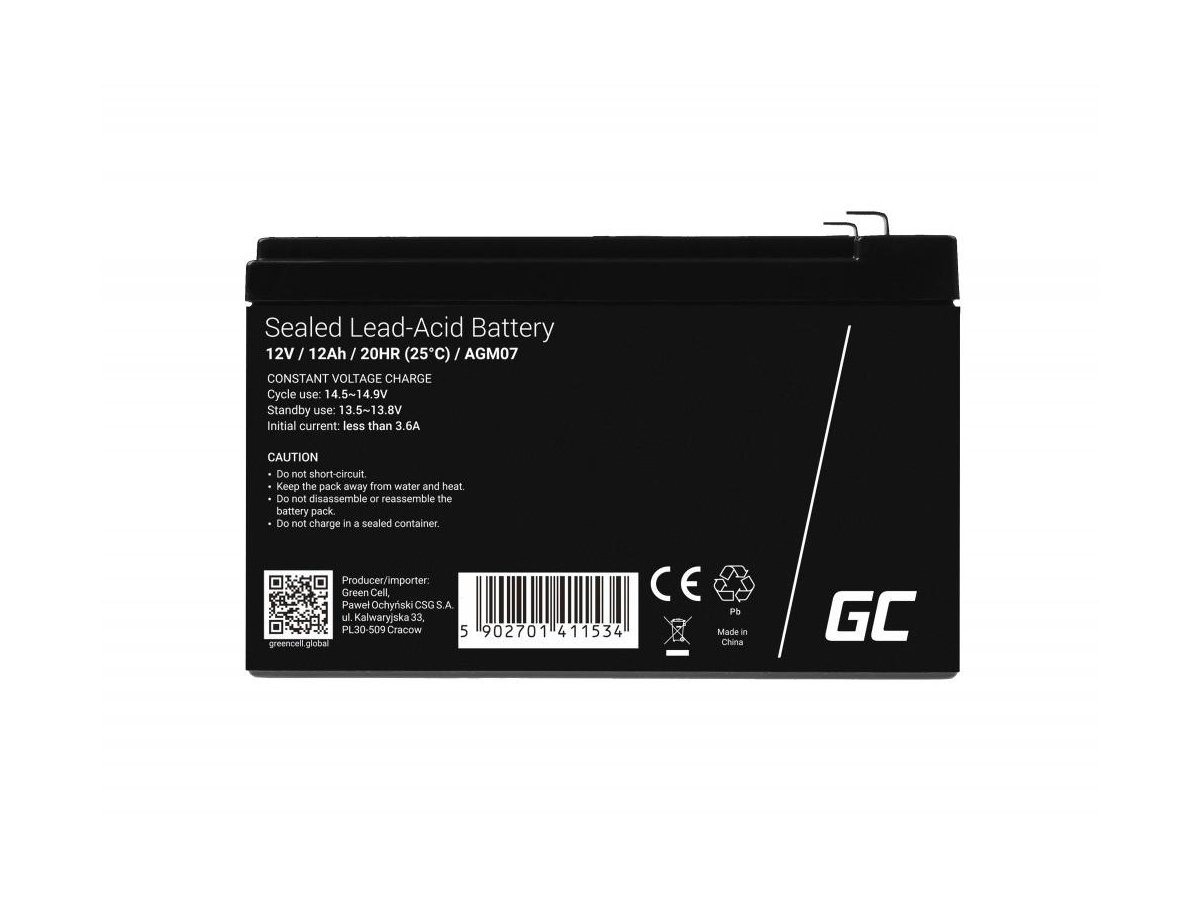 AKUMULATOR AGM Green Cell VRLA 12V 12Ah