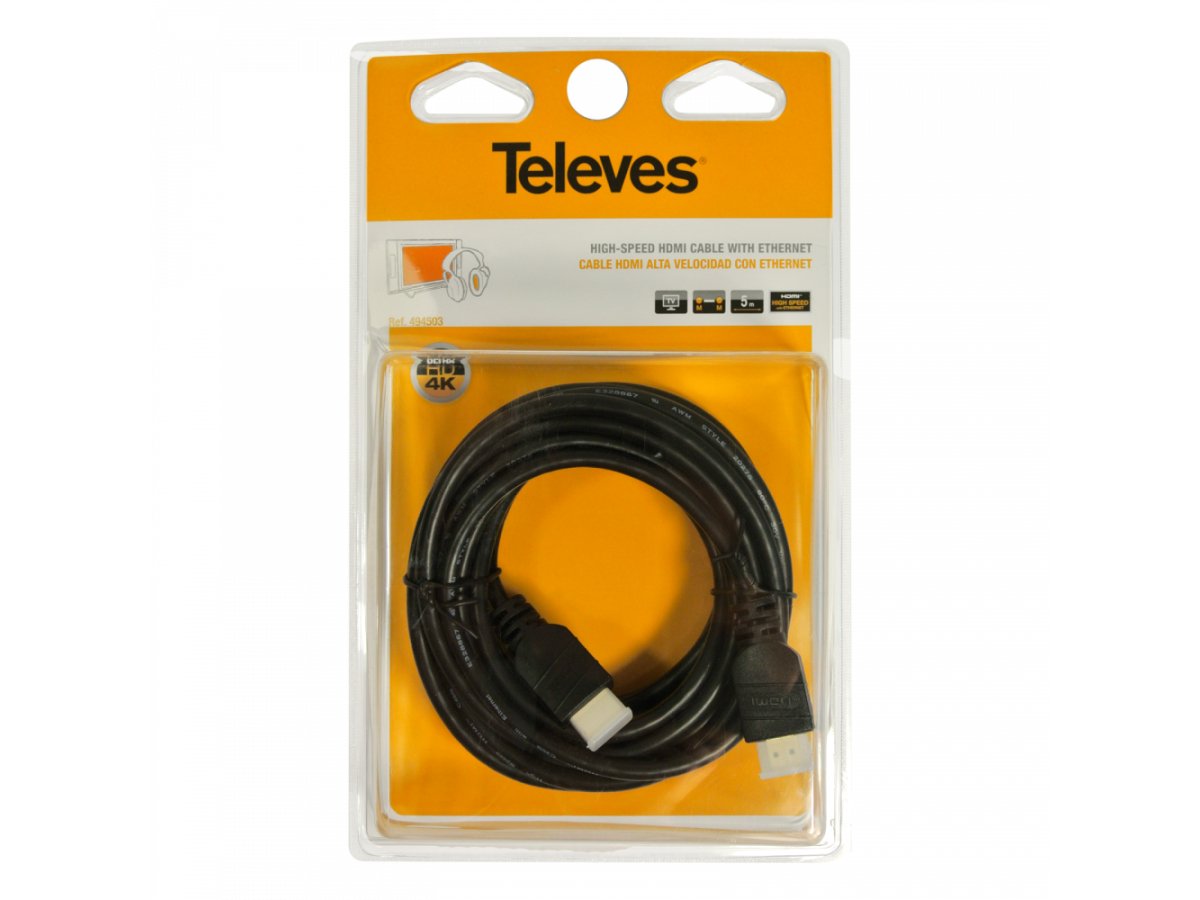Kabel HDMI 2.0 Televes ref. 494503 5m 4K