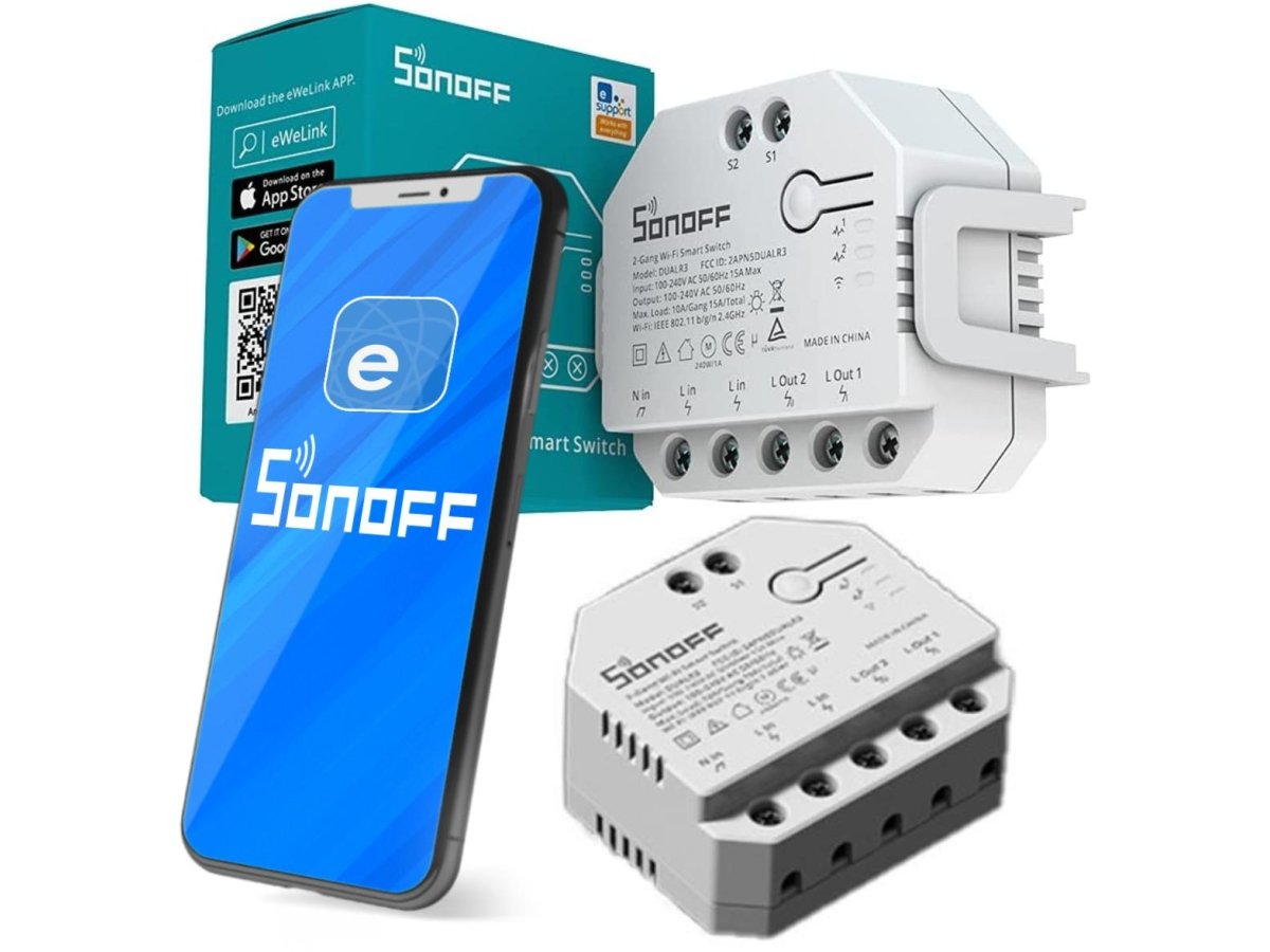 SONOFF sterownik 2-kanałowy roletowy 10A WiFi DUAL R3