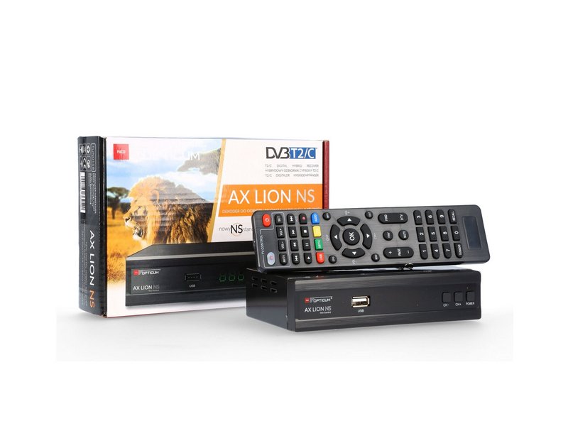 TUNER DVB-T2 OPTICUM AX LION NS H.265 10bit