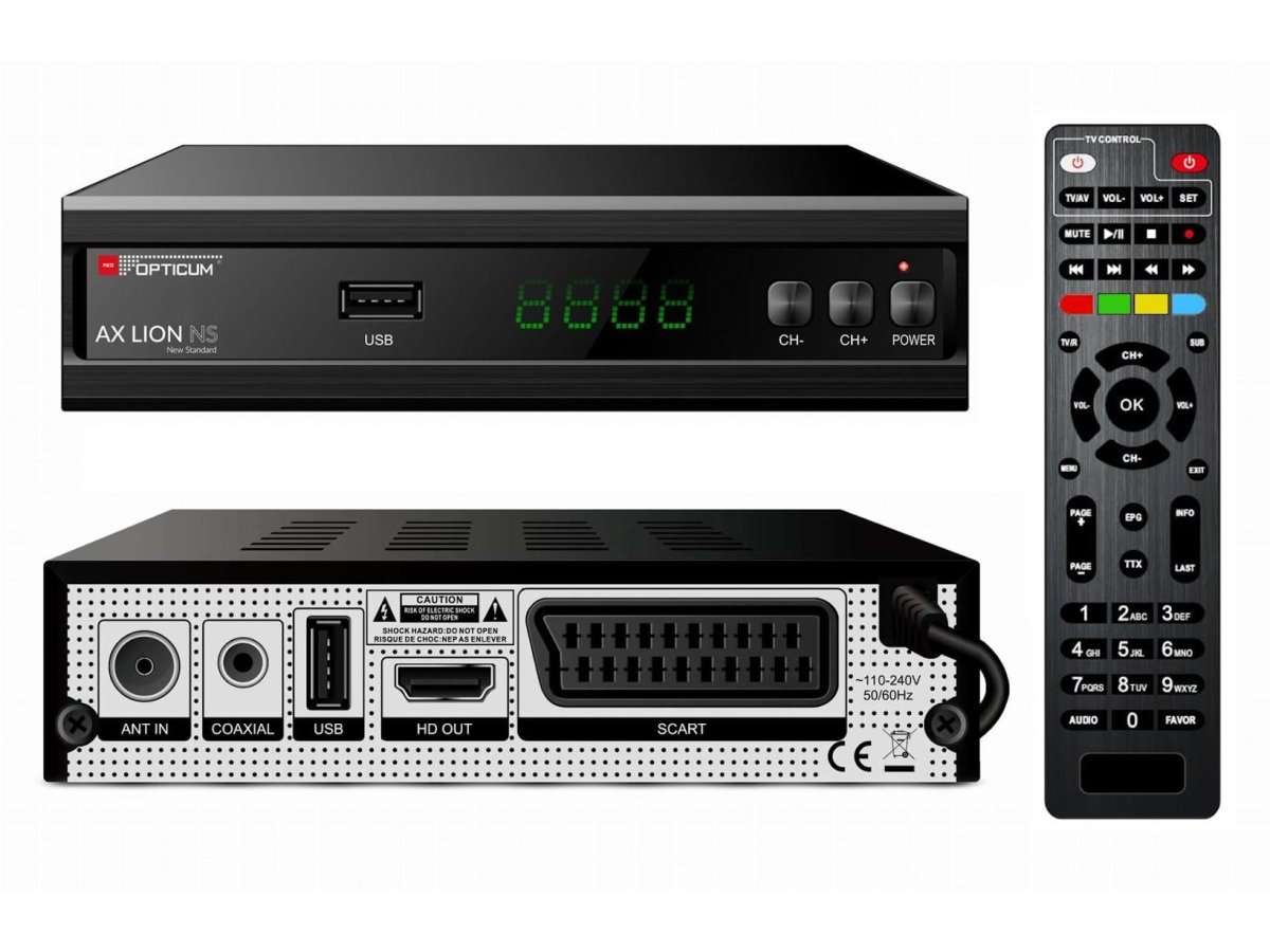 TUNER DVB-T2 OPTICUM AX LION NS H.265 10bit
