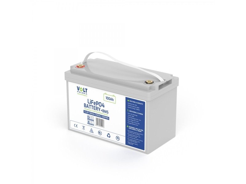 AKUMULATOR VOLT POLSKA LITOWO-ŻELAZOWO-FOSFORANOWY LiFePO4 12V 100Ah 100A