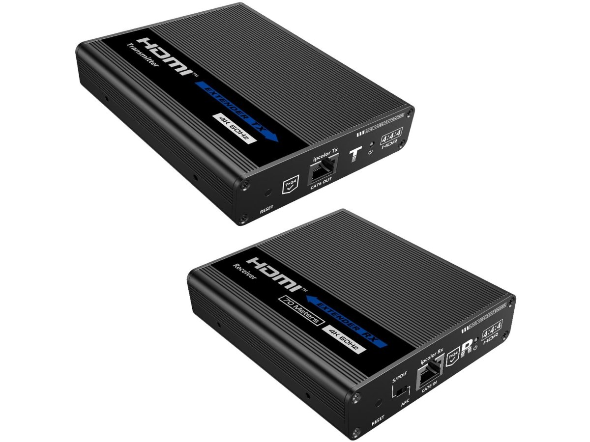 Konwerter HDMI na LAN KASKADA 4K Spacetronik IP SPH-676C - zestaw