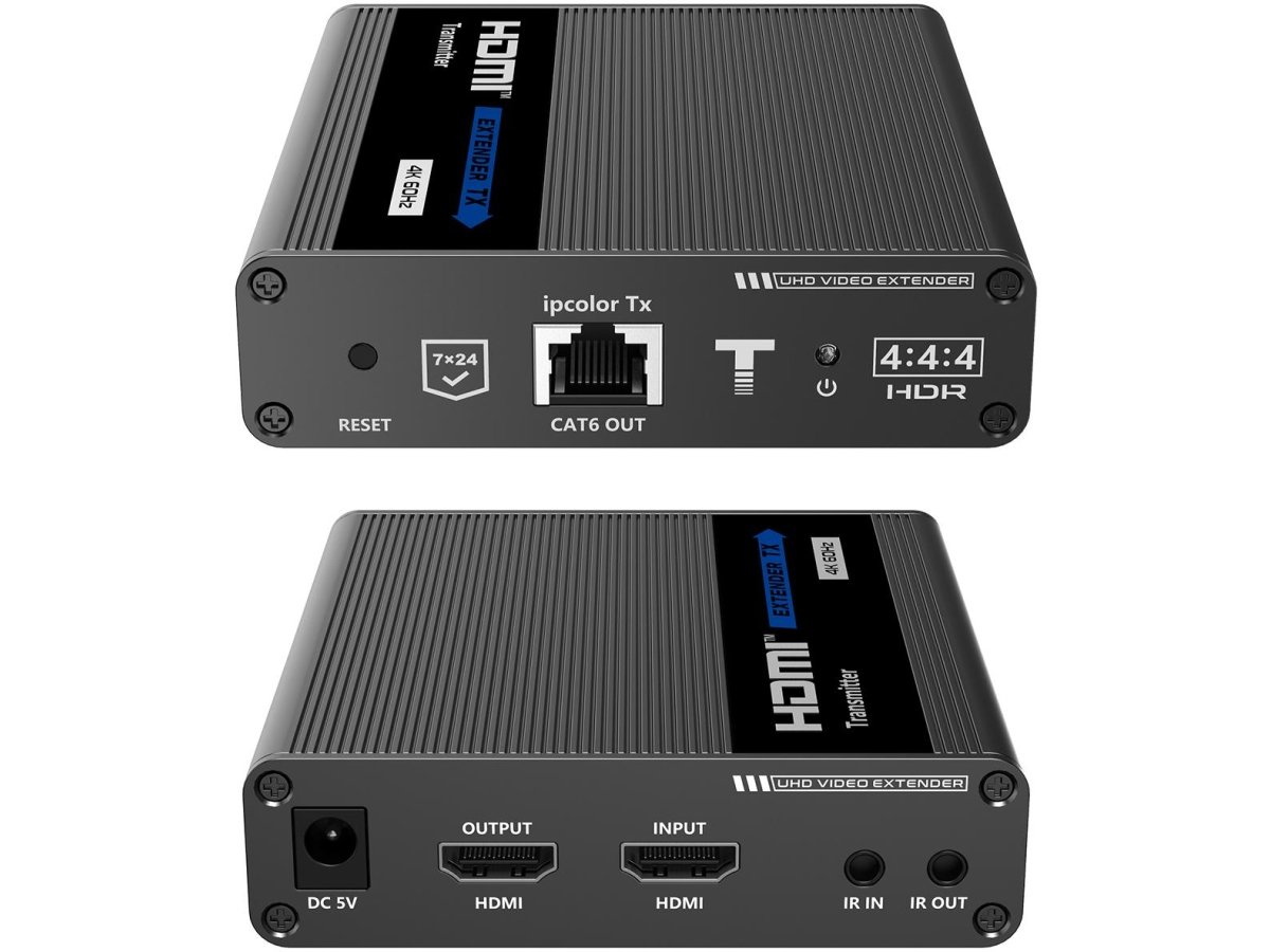 Konwerter HDMI na LAN KASKADA 4K Spacetronik IP SPH-676C - zestaw