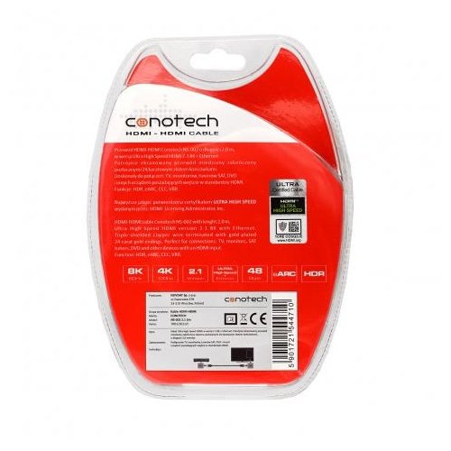 KABEL HDMI Conotech NS-002 ver.2.1 ULTRA HIGH SPEED 8K - 2m