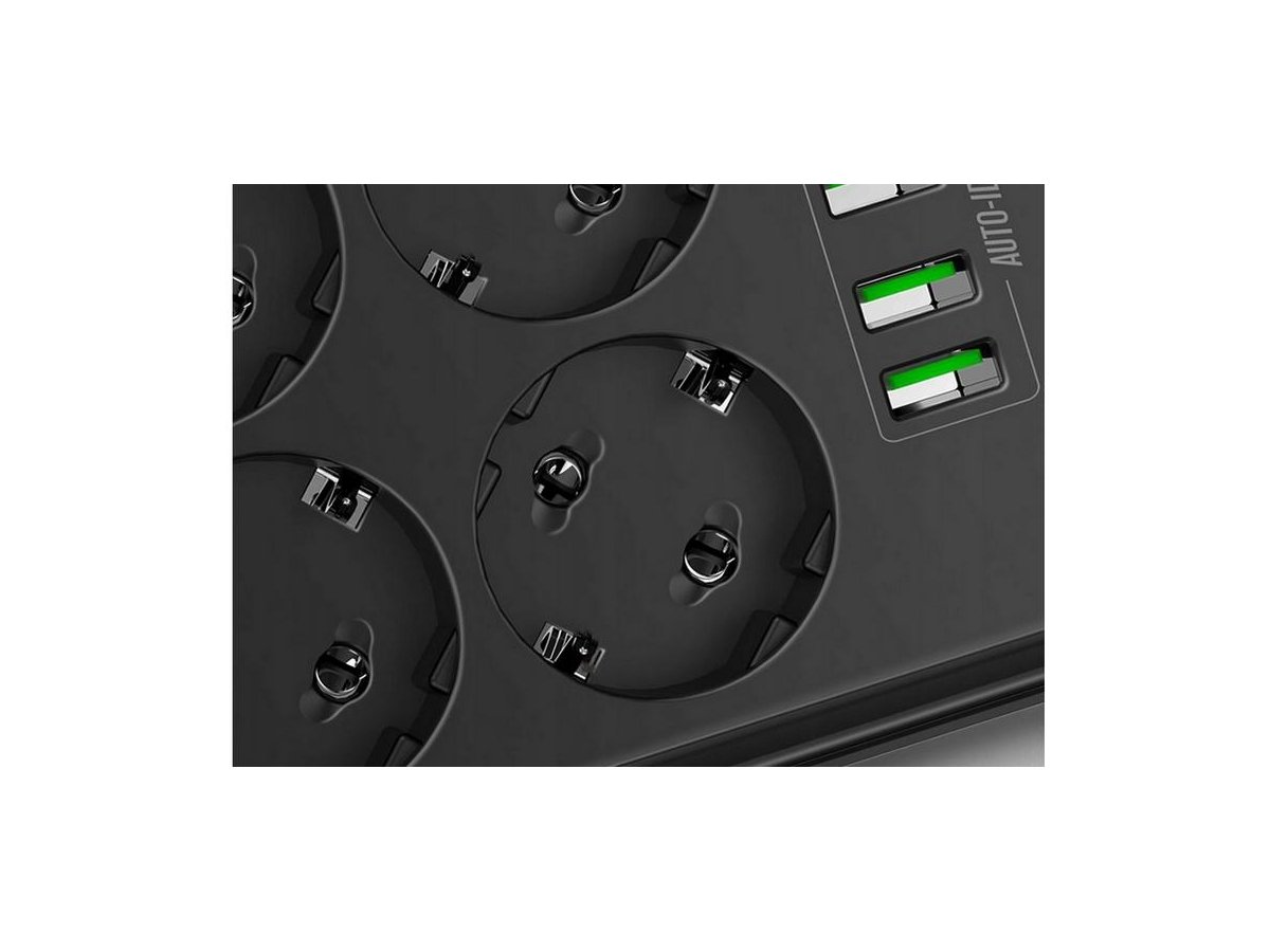 Listwa zasilająca LDNIO SE6403 6 Gniazd + 4x USB Przedłużacz