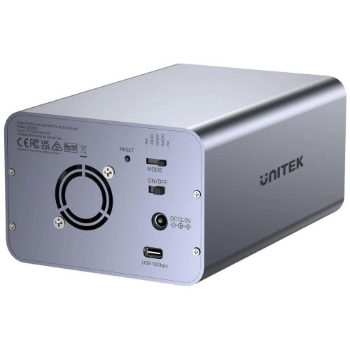 Unitek Obudowa RAID do dysku SATA 2.5''/3.5'' 4 tryby 40TB USB C 10Gb/s