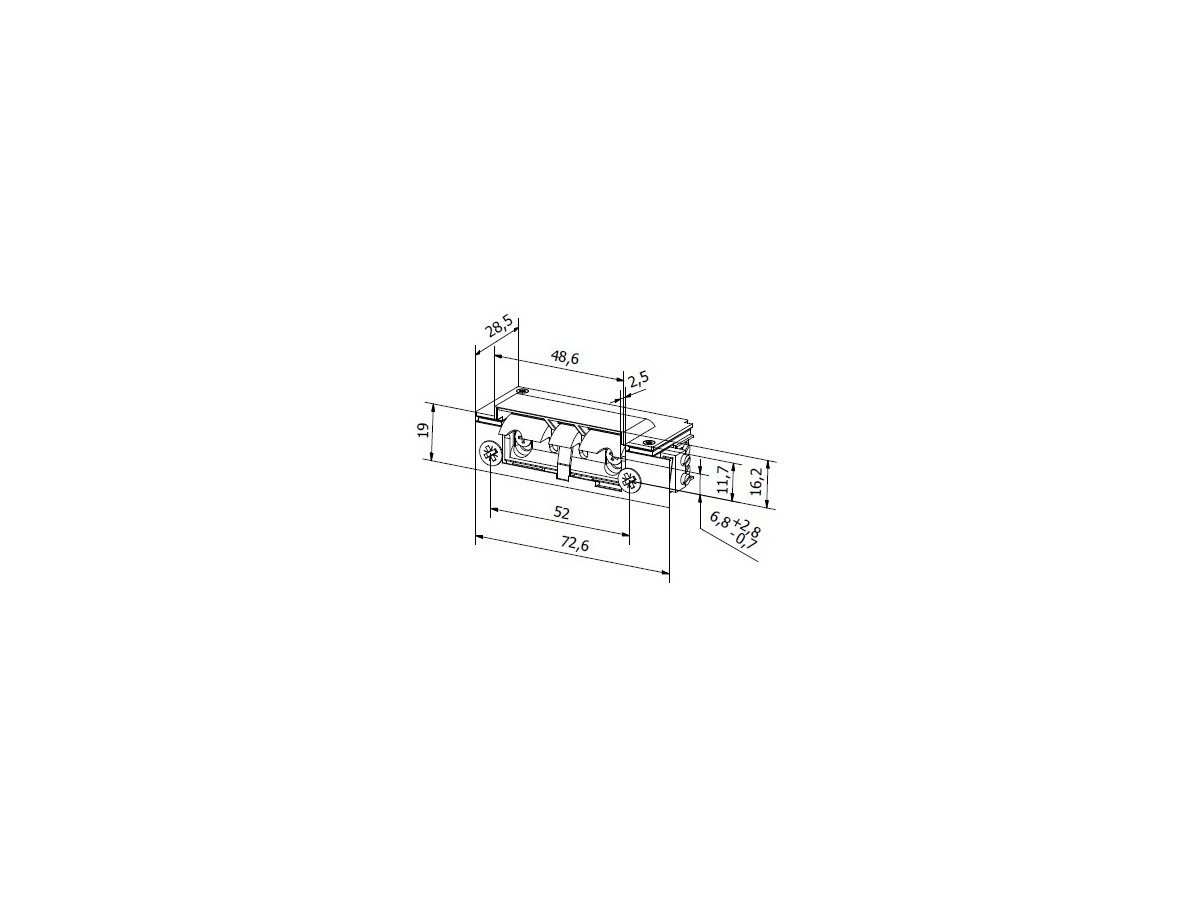 Elektrozaczep HARTTE XS12U-C seria XS (R5) 12V standard z wyślizgiem
