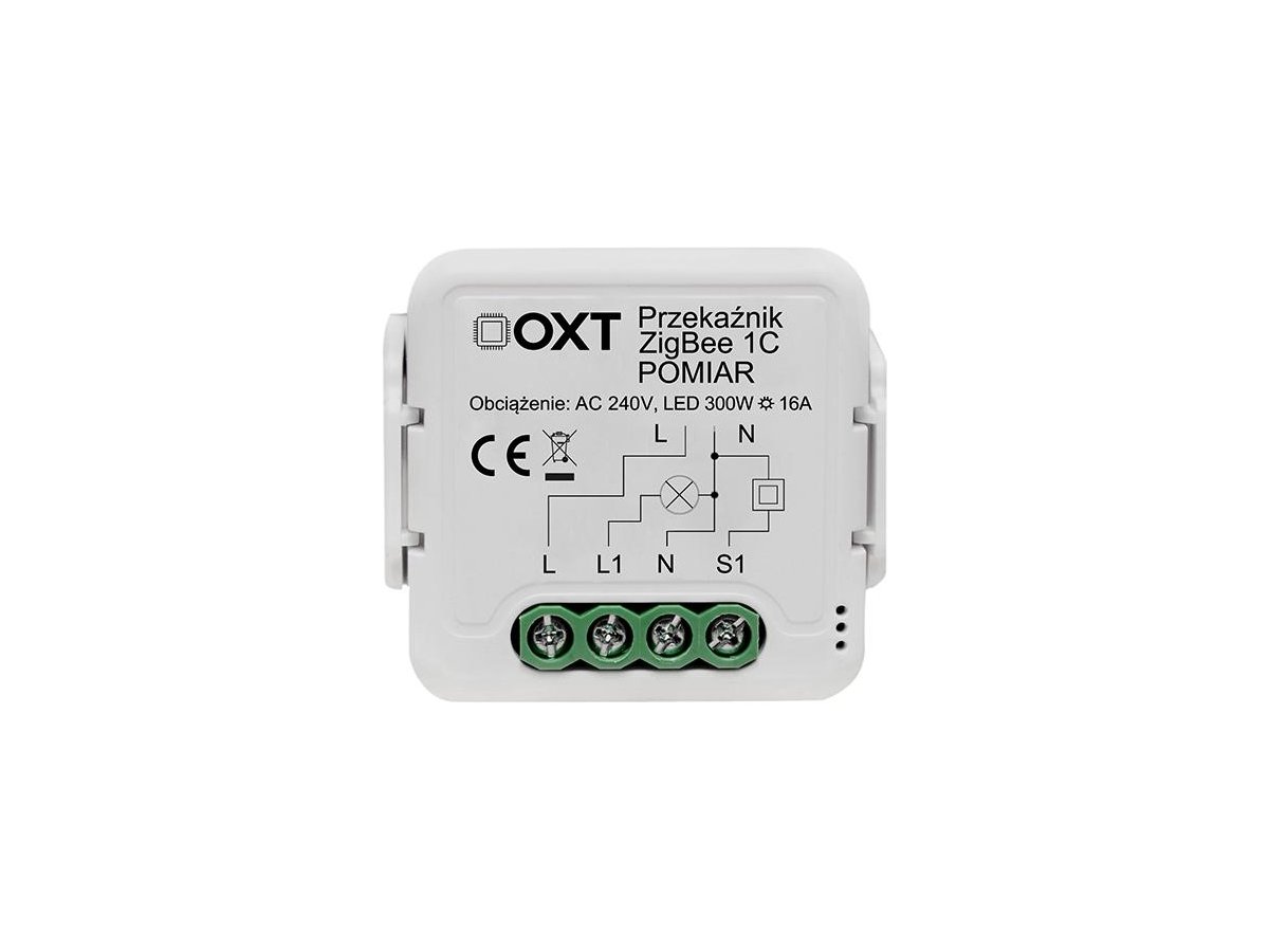 Moduł OXT przekaźnik 1 obw. pomiar 16A ZigBee TUYA