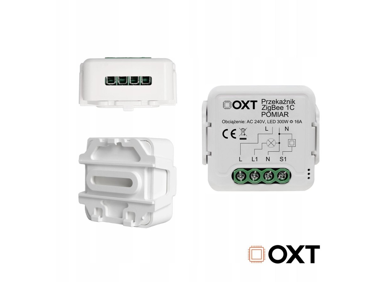 Moduł OXT przekaźnik 1 obw. pomiar 16A ZigBee TUYA