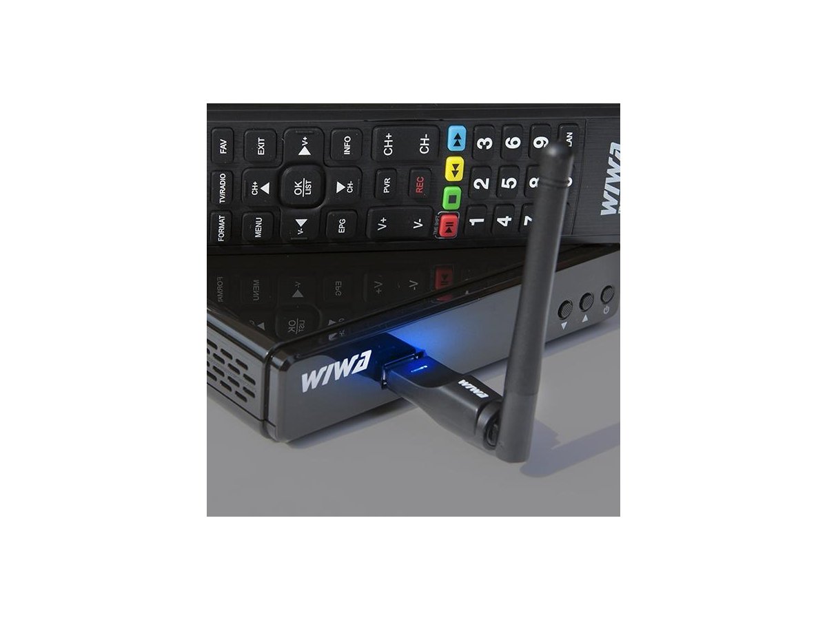 Zestaw Tuner DVB-T/T2 WIWA H.265 + Antena WiFi USB