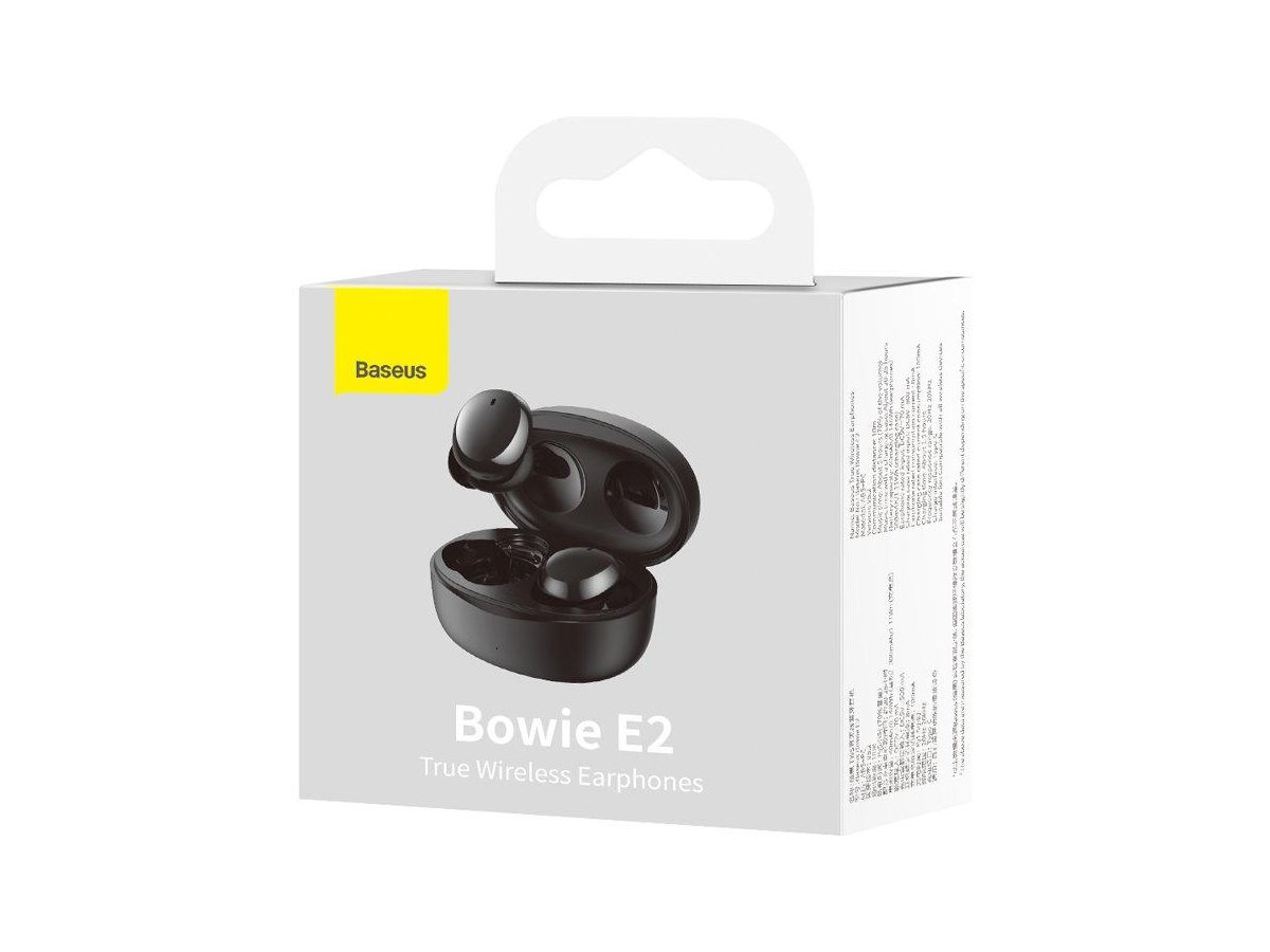 SŁUCHAWKI BEZPRZEWODOWE TWS Baseus Bowie E2 NGTW090001 BT 5.2 IP55 CZARNE
