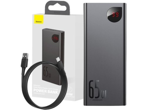Powerbank Baseus Adaman Digital Display PPIMDA-D01 20000mAh 65W PD QC 3.0 2x USB-A 1x USB-C + KABEL