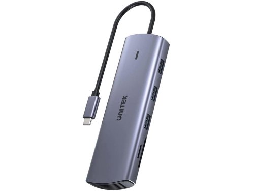 Unitek Hub 9w1 USB C Gigabit Ethernet HDMI VGA 3x USB A czytnik kart PD 100W