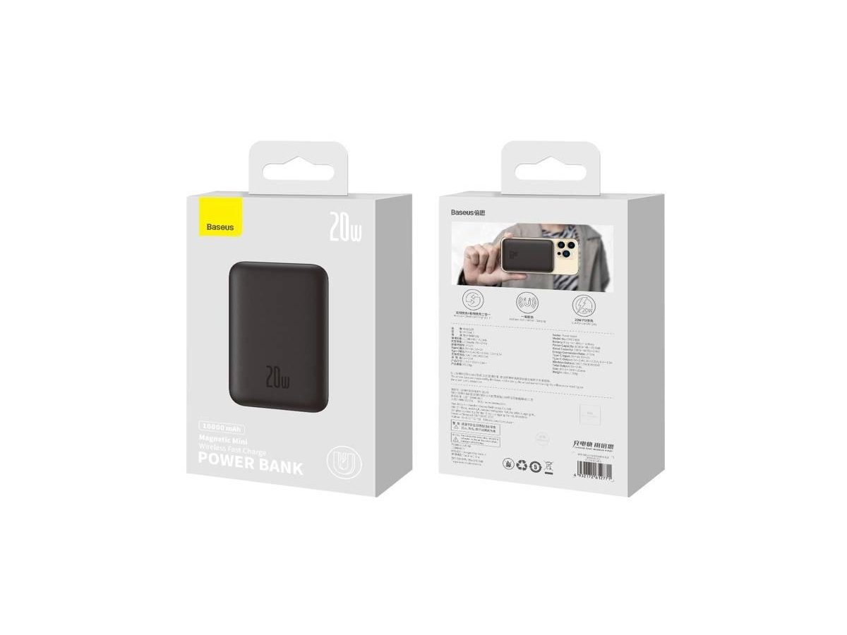 Powerbank Baseus Magnetic Mini PPCX070001 10000mAh MagSafe 15W PD QC 20W USB-C + kabel