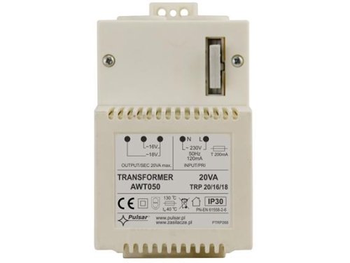 Transformator PULSAR AWT050 TRP 20VA/16V/18V