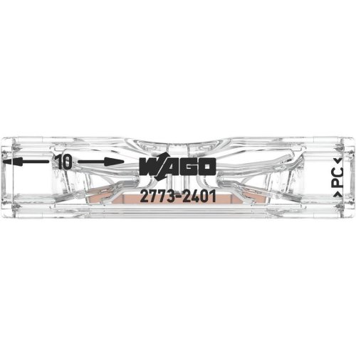 Szybkozłączka przelotowa uniwersalna LINKA/DRUT 2x 0,2-4mm2 WAGO 2773-2401 (Paczka 100szt.)