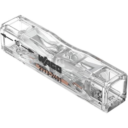 Szybkozłączka przelotowa uniwersalna LINKA/DRUT 2x 0,2-4mm2 WAGO 2773-2401 (Paczka 100szt.)