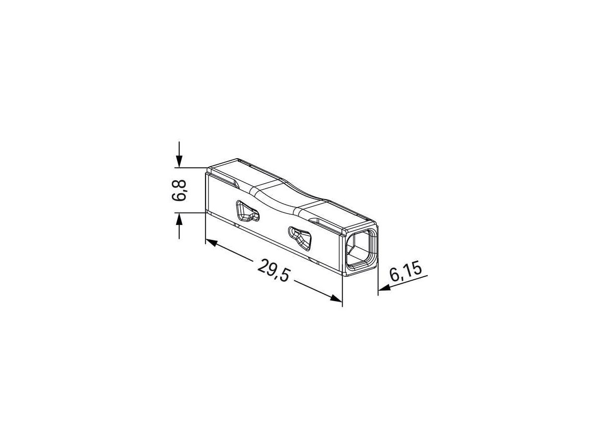 Szybkozłączka przelotowa uniwersalna LINKA/DRUT 2x 0,2-4mm2 WAGO 2773-2401 (Paczka 100szt.)
