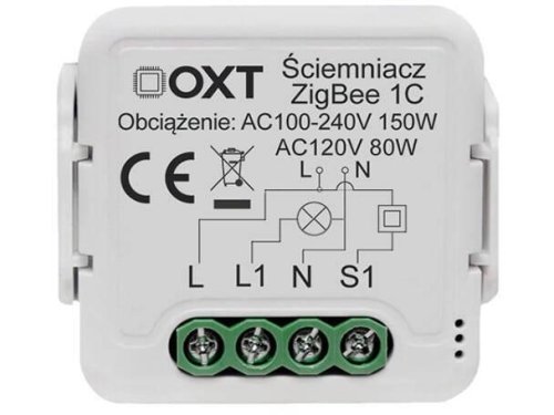 Moduł OXT mini ściemniacz 1 obwód ZigBee TUYA