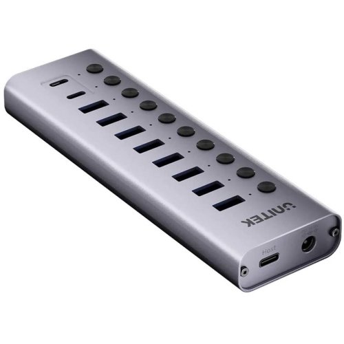 Unitek Hub USB C/USB A 10w1 5Gbps z włącznikami portów