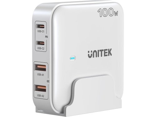 Unitek P1229AWH01-EU Ładowarka biurkowa GaN 100W 2xUSB-A 2xUSB-C