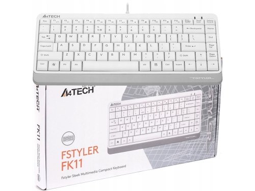 Klawiatura przewodowa A4tech FStyler FK11 biały