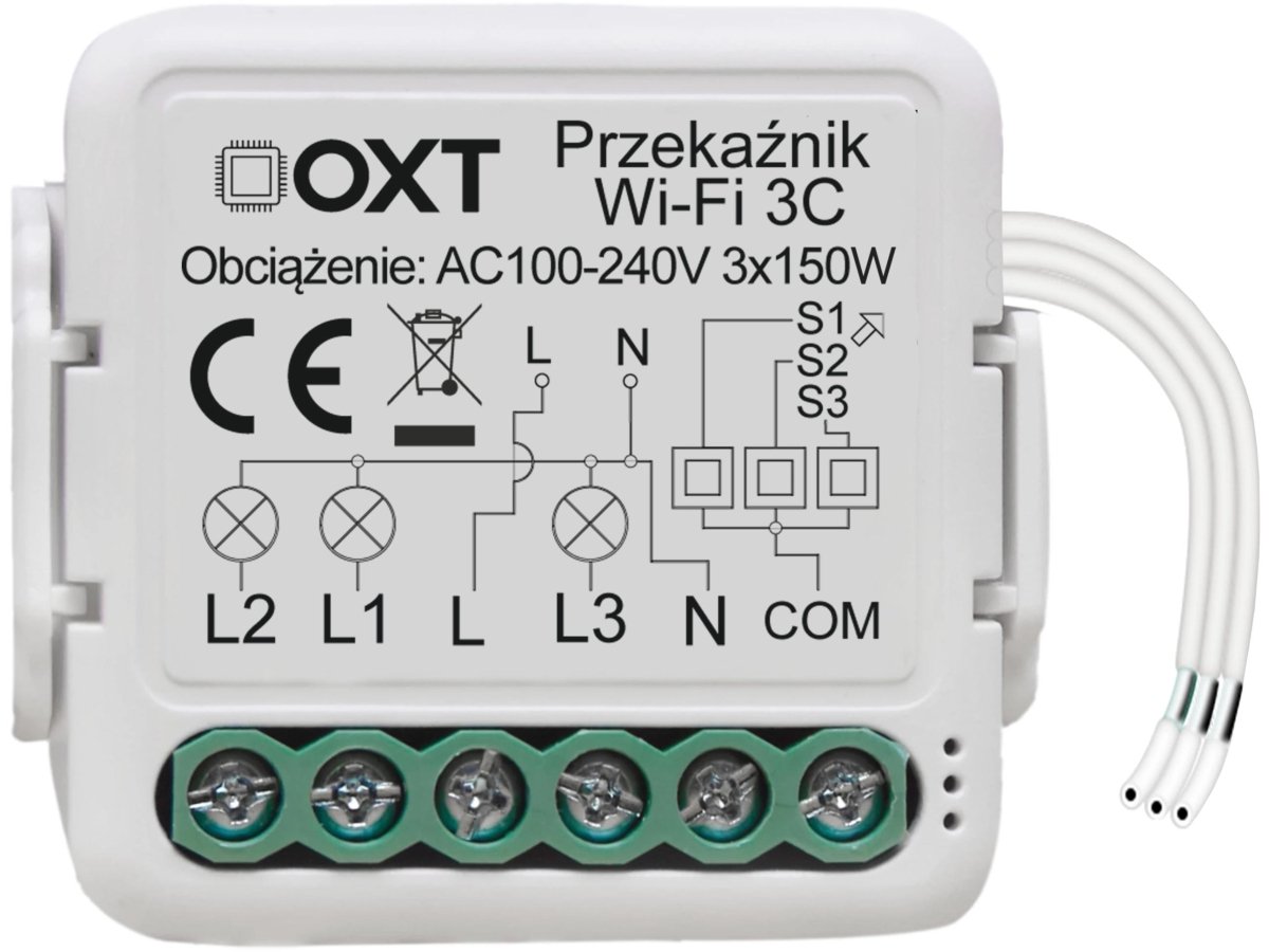 Moduł OXT mini przekaźnik 4 obwody WiFi TUYA