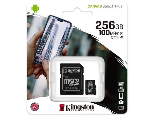 Karta pamięci microSD Kingston Canvas Select Plus microSDXC C10 UHS-I 256GB