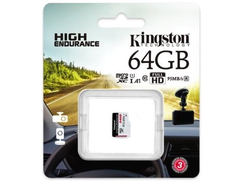 Karta pamięci microSD Kingston High-Endurance UHS-I 64GB 24/7 (rejestratory i monitoring)