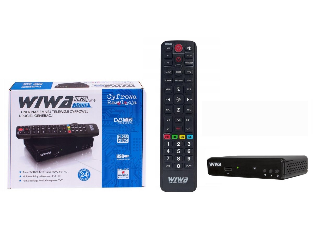 Tuner DVB-T/T2 WIWA H.265 LITE