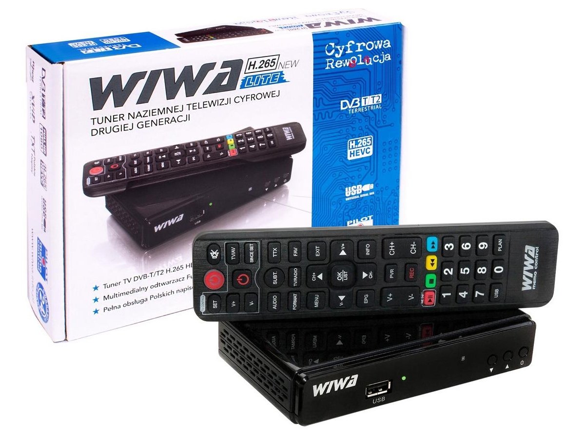 Tuner DVB-T/T2 WIWA H.265 LITE