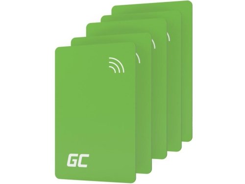 ZESTAW 5 KART DOSTĘPU NFC DO STACJI ŁADOWANIA EV Greencell HabuDen EVGCAKNFC5