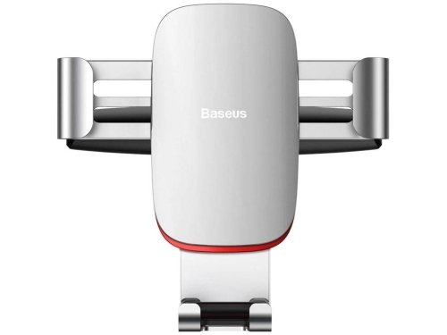 Baseus Metal Age Gravity Car Mount metalowy samochodowy uchwyt grawitacyjny na slot CD srebrny (SUYL-J0S)