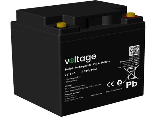 Akumulator AGM Voltage 12V 40Ah VE12-40 (Żywotność 6-9 lat)