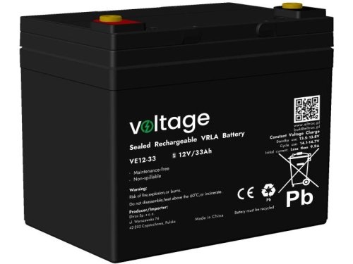 Akumulator AGM Voltage 12V 33Ah VE12-33 (Żywotność 6-9 lat)